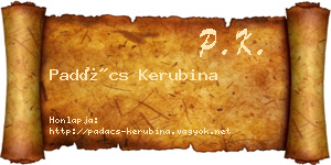 Padács Kerubina névjegykártya